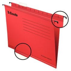 Esselte Papierové závesné dosky Pendaflex Standard, červené, 25 ks