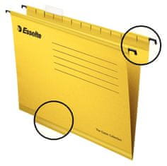 Esselte Papierové závesné dosky Pendaflex Standard, žlté, 25 ks