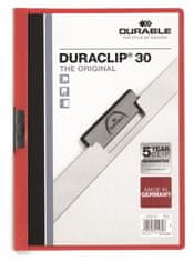 Durable Dosky s klipom DURACLIP 30, A4 červené