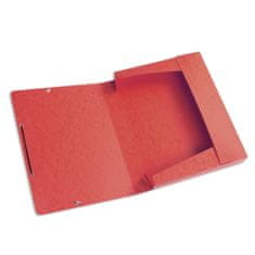 HIT Office Box prešpánový na spisy s gumičkou A4, červený