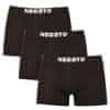 3PACK pánske boxerky čierne (3NB001b) - veľkosť XXL