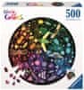 Okrúhle puzzle Kruh farieb: Svet hmyzu 500 dielikov