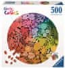 Kulaté puzzle Kruh barev: Tropical 500 dílků