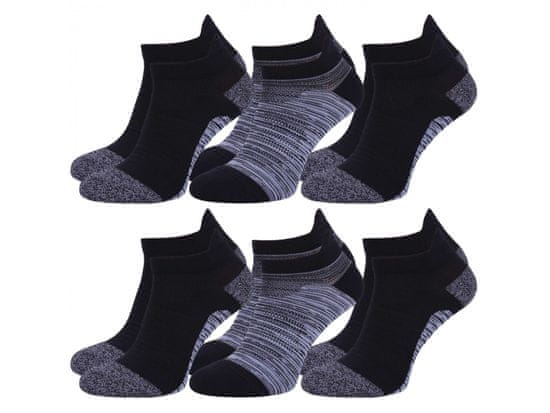 sarcia.eu Sada pánskych ponožiek, čierno-šedé ponožky do topánok pre mužov 6 párov, OEKO-TEX