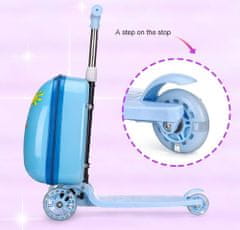 bHome Dětský cestovní kufr s koloběžkou 2v1