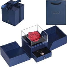 Netscroll Náhrdelník s darčekovou krabičkou a krásnou umeleou ružou, GiftBox