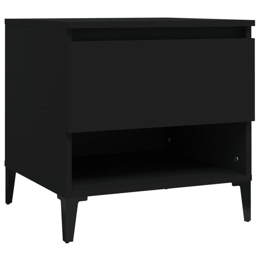 Vidaxl Bočný stolík čierny 50x46x50 cm spracované drevo