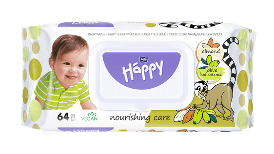 Bella Happy Baby čistiace obrúsky mandle a olivy 1 x 64 ks