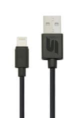 SEFIS nabíjací dátový kábel s konektormi USB-A a Lightning 29cm čierny