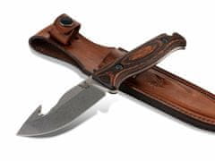 Benchmade Benchmade15004 SADDLE MOUNTAIN SKINNER lovecký nôž s vyvrhovacím hákom 10,7cm, drevo, kožené puzdro 