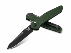 Benchmade 9400BK Osborne Black automatický nôž 8,6 cm, čierna, zelená, hliník, Reverse Tanto