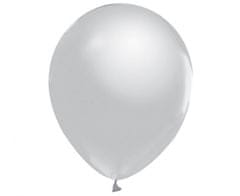 PS Latexové balóniky metalická strieborná 30cm 50ks