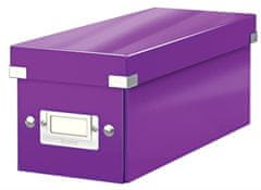 LEITZ Archivačná škatuľa na CD WOW Click-N-Store - A4, purpurová