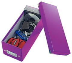 LEITZ Archivačná škatuľa na CD WOW Click-N-Store - A4, purpurová