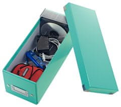 LEITZ Archivačná škatuľa na CD WOW Click-N-Store - A4, ľadovo modrá