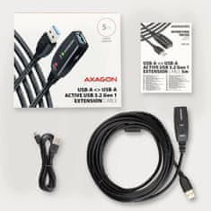 AXAGON ADR-305, USB 3.2 Gen 1 AM -> AF aktívny predlžovací / repeater kábel, 5m