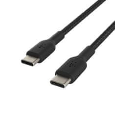 Belkin kábel opletaný USB-C - USB-C, 1m, čierny