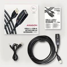 AXAGON ADR-215, USB 2.0 AM -> AF aktívny predlžovací / repeater kábel, 15m