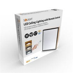 Solight Stropnica LED IP20 40W 3-6000K+DO SOLIGHT WO802 45x45cm Wood decor