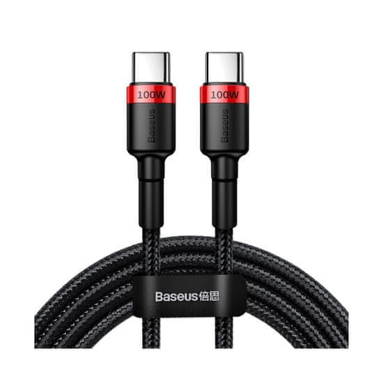BASEUS Cafule USB-C/C kábel PD 2.100W 2m čierno-červený