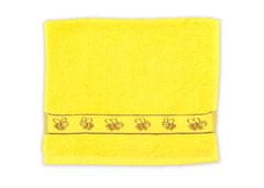 Výpredaj obliečok Detský uterák KIDS žltý 30x50 cm
