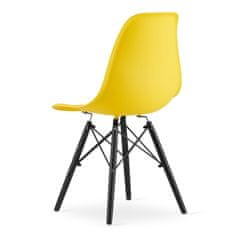 Výpredaj obliečok Žltá stolička YORK OSAKA s čiernymi nohami