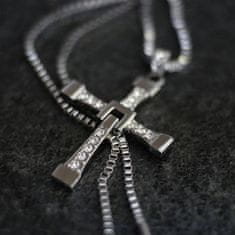 Netscroll Strieborný pánsky náhrdelník s krížikom, CrossNecklace