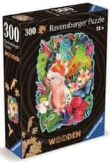 Ravensburger 120007609 Drevené puzzle Farebné papagáje 300 dielikov