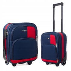 TopKing Cestovný kufor 652 WIZZAIR 40x30x20, červená/modrá