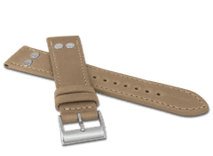 LAVVU Béžový remienok na hodinky PILOT z luxusnej kože Top Grain - 18