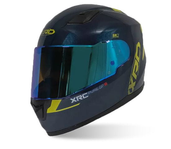 XRC Motocyklová prilba modrá/žltá