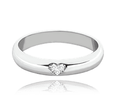 MINET + Strieborný snubný prsteň s bielymi zirkónmi veľkosť 55