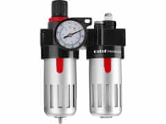 Extol Premium Regulátor tlaku so vzduchovým filtrom, primazávačom a manometrom, max. pracovný tlak 8bar (0,8MPa),