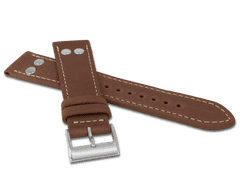 LAVVU Hnedý remienok na hodinky PILOT z luxusnej kože Top Grain - 20