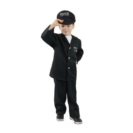 Rappa Detský kostým policajt s čiapkou s českou potlačou (S)