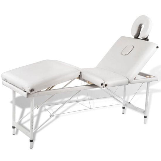 Vidaxl skladací masážny stôl so 4 zónami a hliníkovým rámom