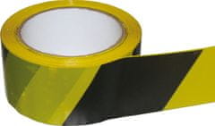 EXTOL Páska lepiaca výstražná, 50mmx66m, nosič PVC, žlto-čierna