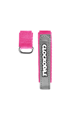CLOCKODILE Reflexný ružový remienok na suchý zips pre detské hodinky