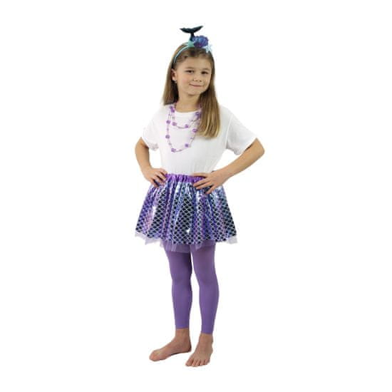 Rappa Detský kostým tutu sukne s čelenkou morská panna