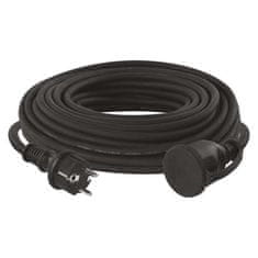 EMOS Vonkajší predlžovací kábel 20 m / 1 zásuvka / čierny / guma-neoprén / 230 V / 1,5 mm2