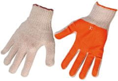 EXTOL Rukavice bavlna, máčané v PVC, 10", dlaňová strana pstov a dlaň máčané
