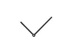 Noname Čierne hliníkové hodinové ručičky 90 mm | 65 mm