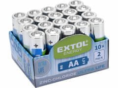 Extol Energy Batéria zink-chloridová 20ks, 1,5V, typ AA, EXTOL ENERGY