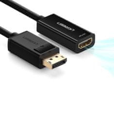Ugreen Ugreen kábel adaptéra z DisplayPort (samec) na HDMI (samica) (jednosmerný) 1080P 60Hz 12bit čierny (40362)