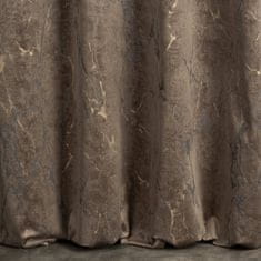DESIGN 91 Mramorový zamatový záves - Wera, hnedozlatý 140 x 250 cm, ZA-391732