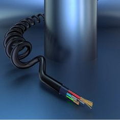 DUDAO Dudao dlhý napínací kábel AUX mini jack 3,5 mm pružinový 150 cm biely (L12 biely)