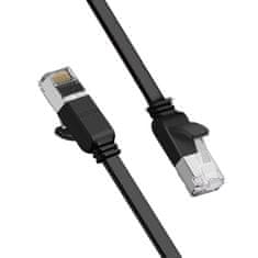 Ugreen Ugreen płaski Kabel internetowy sieciowy Ethernet patchcord RJ45 Cat 6 UTP 1000 Mbps 2 m czarny (50185)