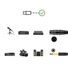 Ugreen Ugreen audio kábel mikrofónový kábel XLR (samica) - 6,35 mm jack (samec) 3 m (AV131)