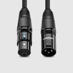 Ugreen Predlžovací mikrofónový kábel Ugreen XLR (samica) - XLR (samec) 1 m (AV130)