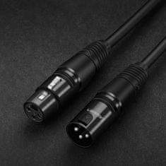 Ugreen Predlžovací mikrofónový kábel Ugreen XLR (samica) - XLR (samec) 1 m (AV130)